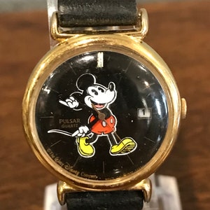 1980’s Pulsar Disney Mickey Mouse Calendar Watch- Vintage Women’s Pulsar Mickey Watch