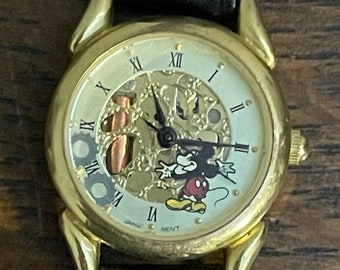 1990's Disney Time Works Mickey Mouse Gears Watch- Vintage Women's