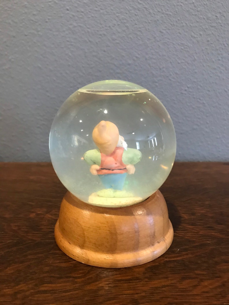 1980\u2019s Happy Dwarf Snow Globe The First Limited Edition Disney Crystal Snow Globe Collection Snow White and the Seven Dwarfs Snow Globe