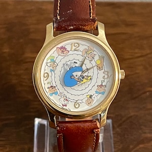 Alice in Wonderland Brown Leather Wrist Watch