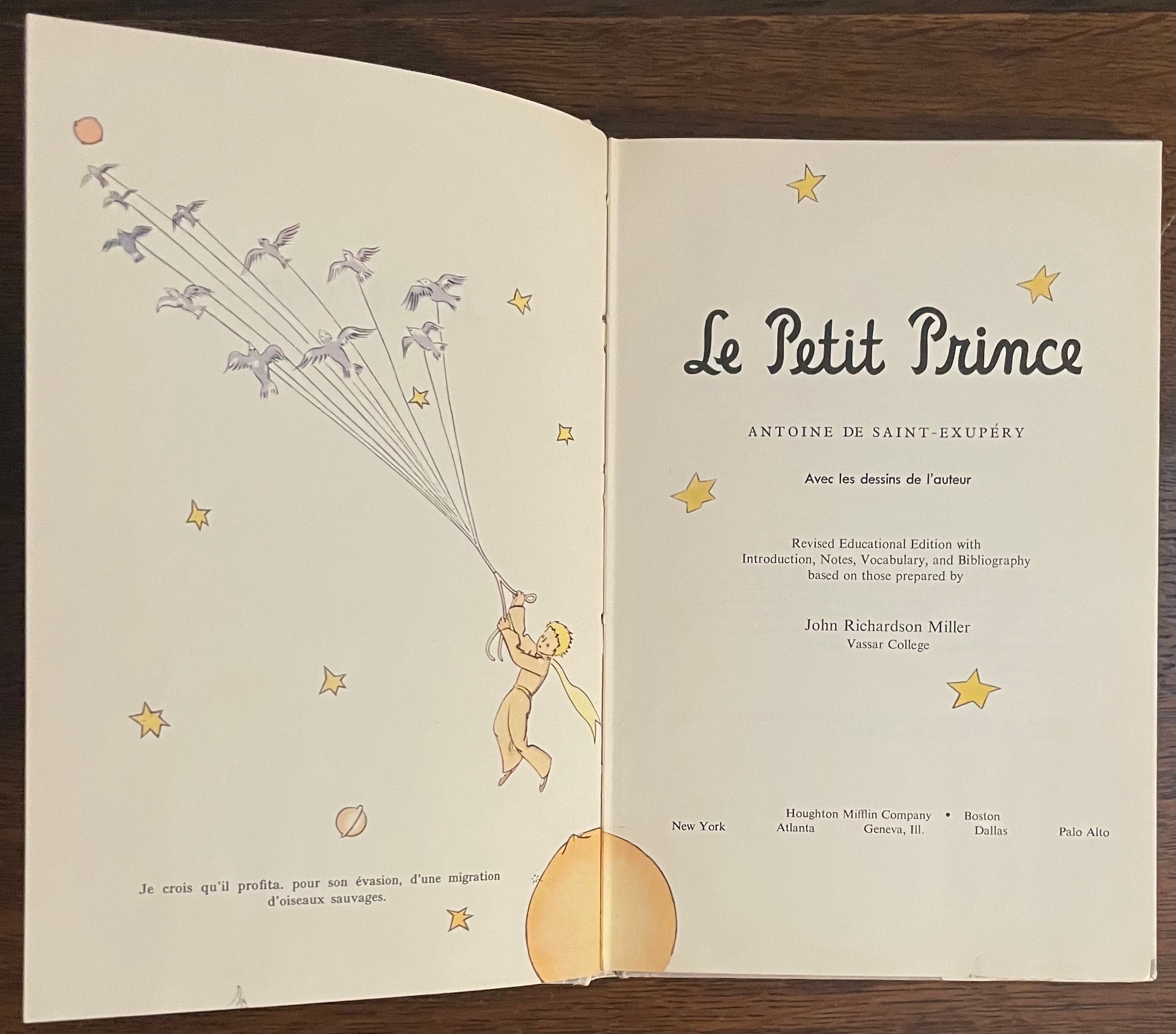 1970 Educational Edition of Le Petit Prince by Antoine De Saint