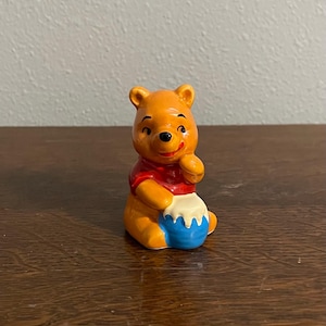 Vintage Walt Disney Productions Winnie the Pooh Figurine- Made in Japan Disney Pooh Ceramic Figurine