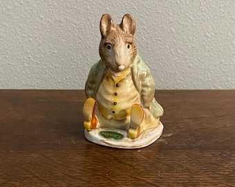 Vintage Selection Beatrix Potter BP2 Gold Oval Porcelain