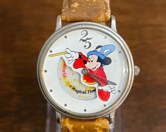 1996 Parcs thématiques et complexes Walt Disney 25e anniversaire de Disney World Sorcerer's Apprentice Watch