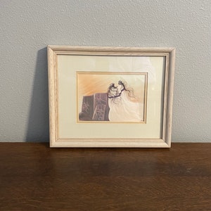 Forever Yours Lithographie von William „Bill“ Rabbit - Vintage gerahmter Druck von Bill Rabbit