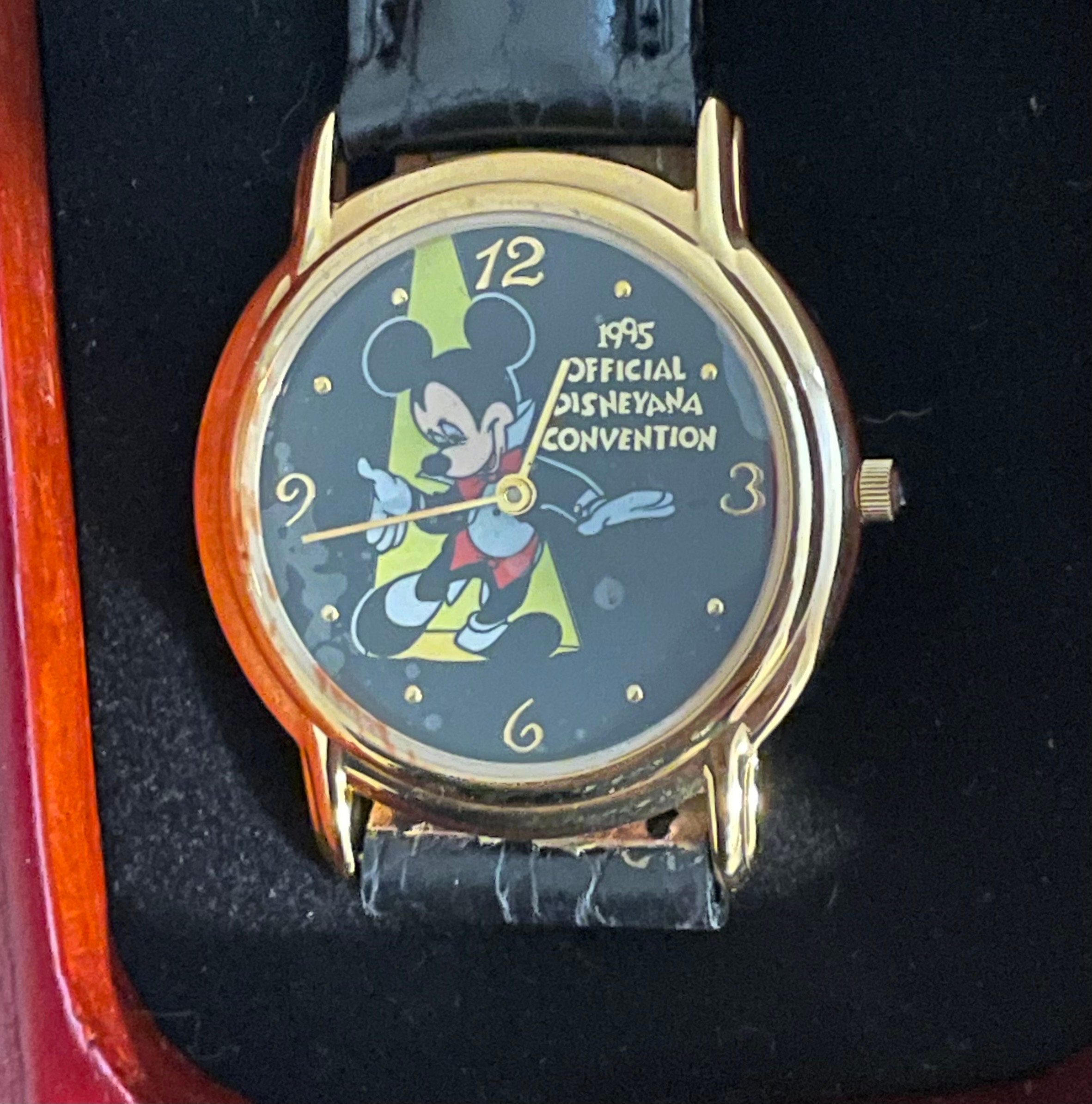 Vintage Disney Watch Mickey Mouse Water Resistant MCO215 RARE Rare Mickey Mouse Walt Disney Productions 14k Yellow Gold  main image 2