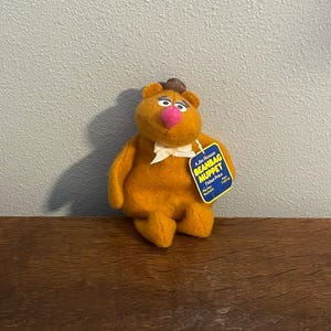 1979 Fisher Price Fozzie Bear Beanbag Toy- Vintage Fisher Price 865 Muppet Fozzie Bear Toy