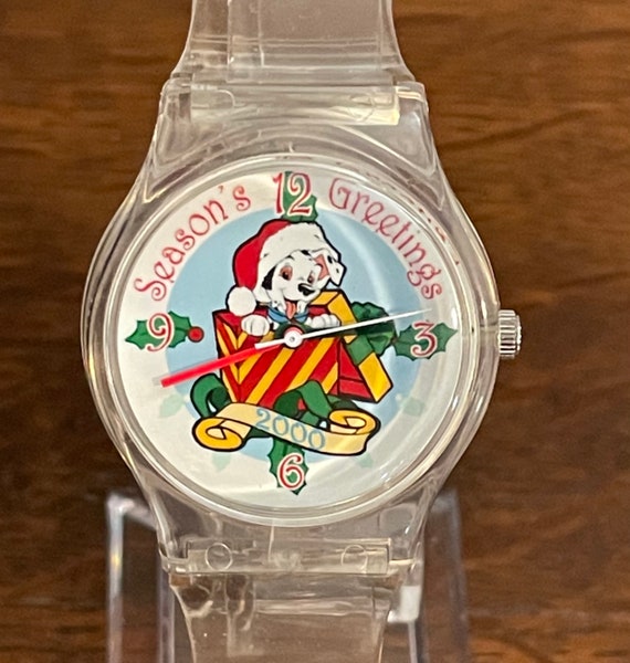 2000 Limited Edition 101 Dalmatians Seasons Greetings Watch- Vintage Disney Lucky Christmas Watch