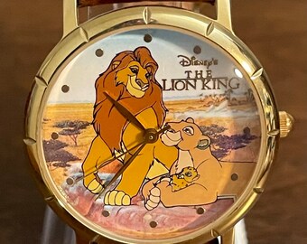Disney Gold and Brown Lion King Watch Disney The Lion King 10th Anniversary Watch | eBay main image 2
