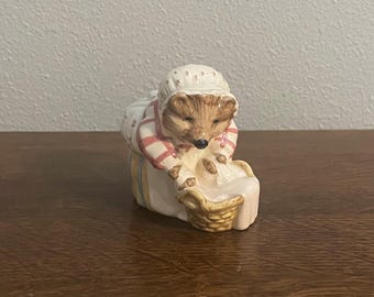 Mrs. Tiggy-Winkle Washing- Beatrix Potter Figurine- Beswick Ware, Royal Doulton, England, Copyright 1998