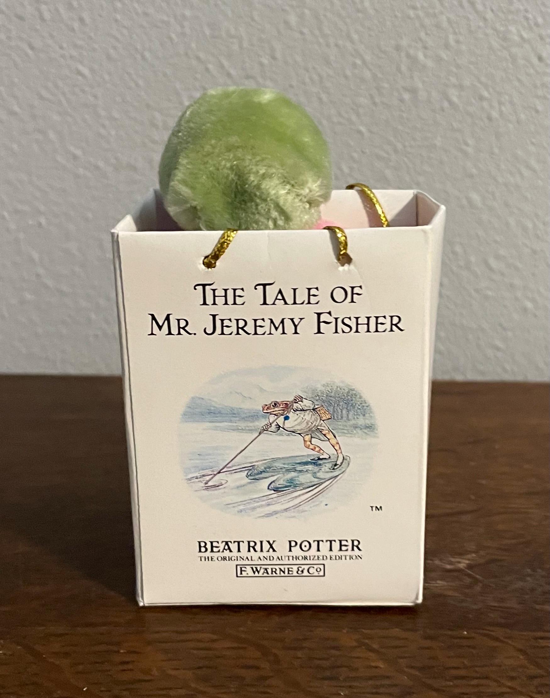 Jeremy Gift 1987 Eden Toys Jeremy Fisher Clip-on Stuffed Toy in Gift Bag- Vintage ...
