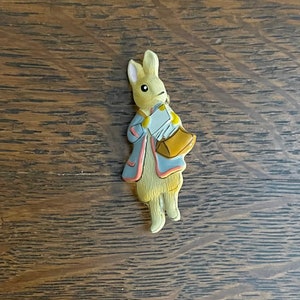 1990’s Beatrix Potter Peter Rabbit Pin- Vintage Metal and Enamel Peter Rabbit with Mailbag Pin