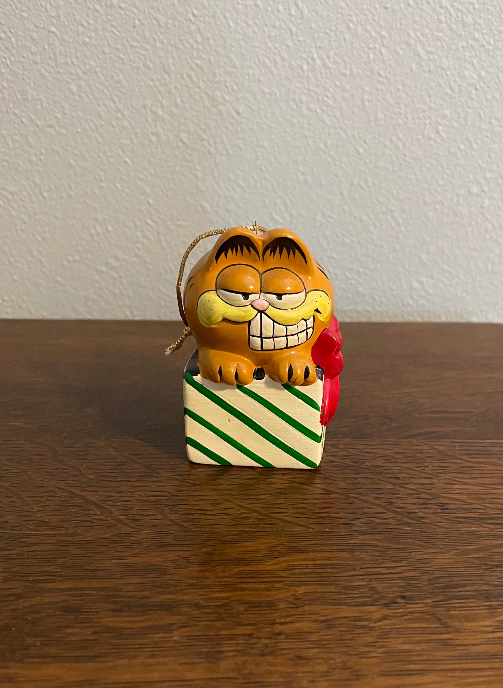 1981 Enesco Garfield Ornament Vintage Ceramic Garfield - Etsy