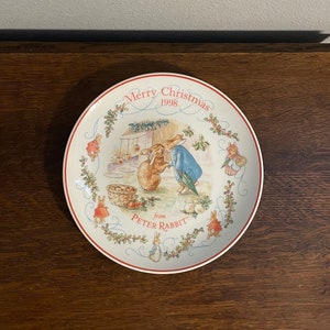 1998 Wedgwood The Tale of Peter Rabbit Christmas Plate- Vintage Wedgewood Beatrix Potter Plate