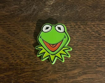 Pin de la Rana Gustavo de 1978 - Pin vintage de plástico de los Muppets