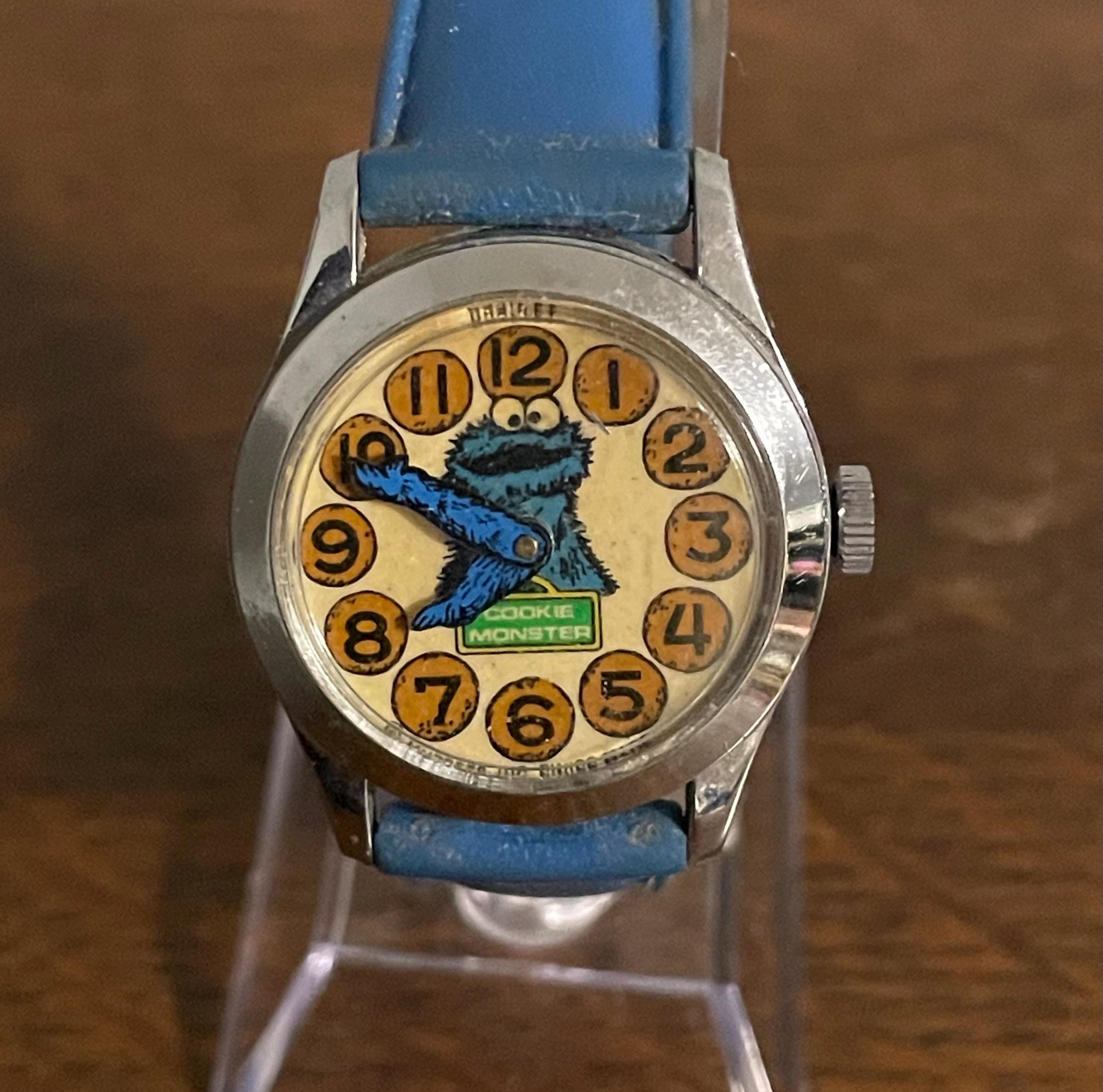 1970's Bradley Cookie Monster Watch- Vintage Sesame Street Manual