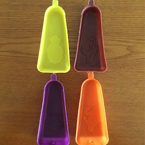 Vintage Disney Popsicle Molds- Mickey Mouse, Tinker Bell, Donald Duck, Pluto Plastic Popsicle Molds- 1980's Disney Frozen Treat Molds