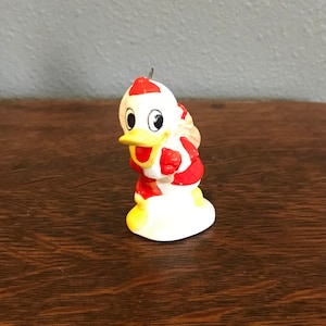 1970’s Disney Santa Donald Duck Ornament- Vintage Disney Japan Ceramic Donald Duck Christmas Ornament