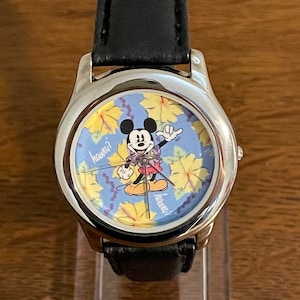 Disney Gallery Hawaiian Mickey Mouse Watch- Vintage Disney Mickey Mouse Hawaii Watch