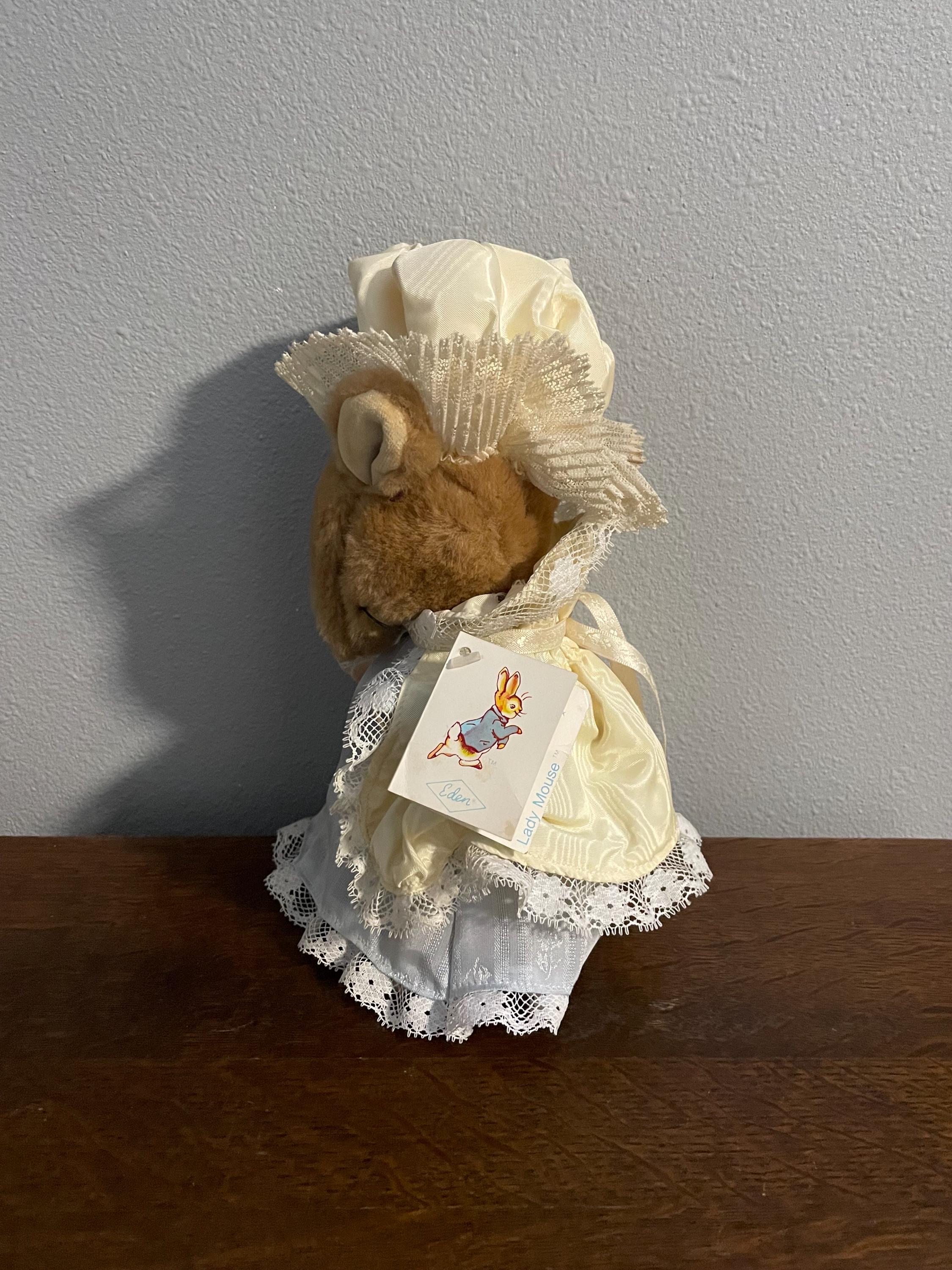 1986 Eden Toys Beatrix Potter Lady Mouse Doll- Vintage the World