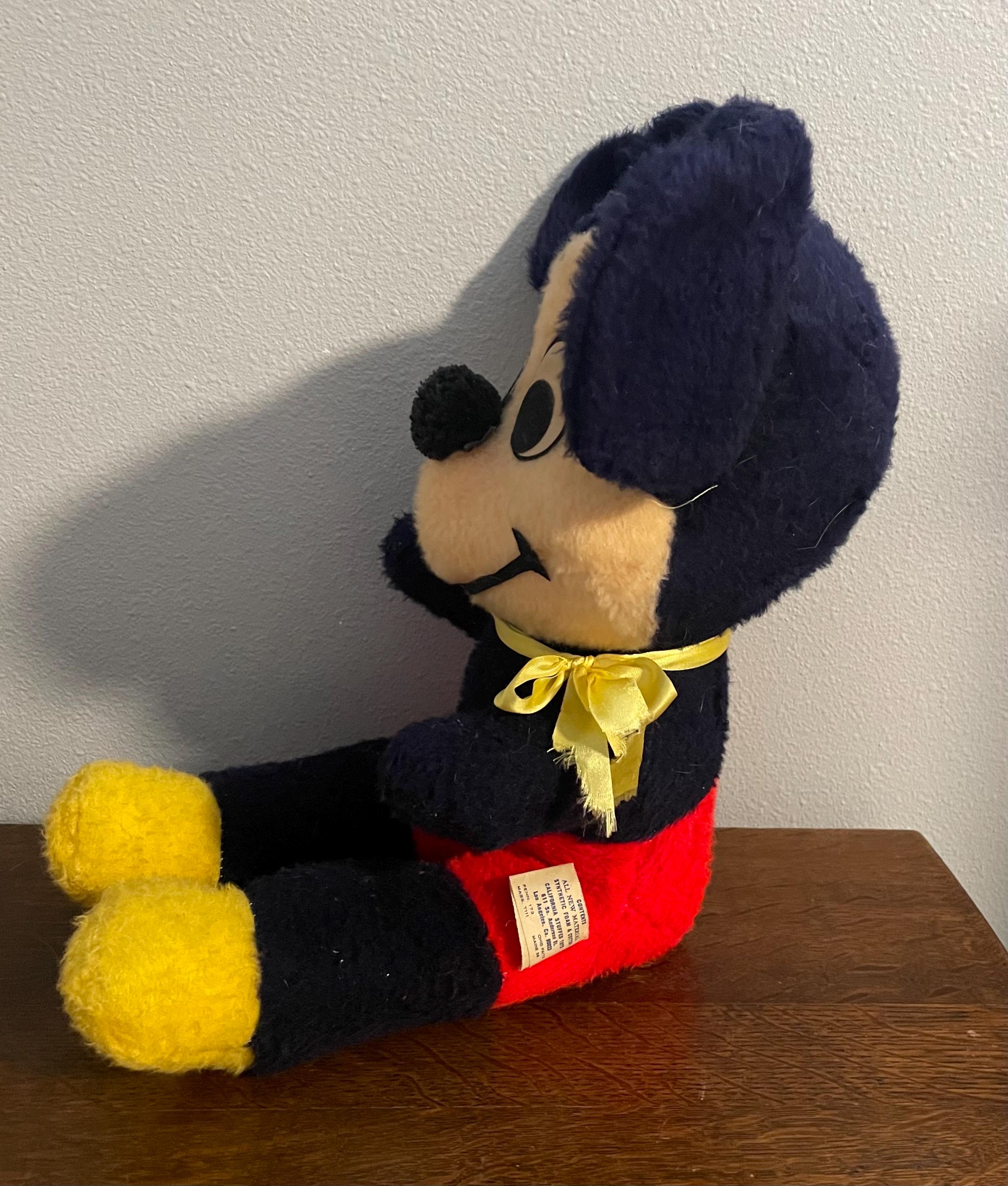 1950's California Stuffed Toys Mickey Mouse Doll- Vintage Large