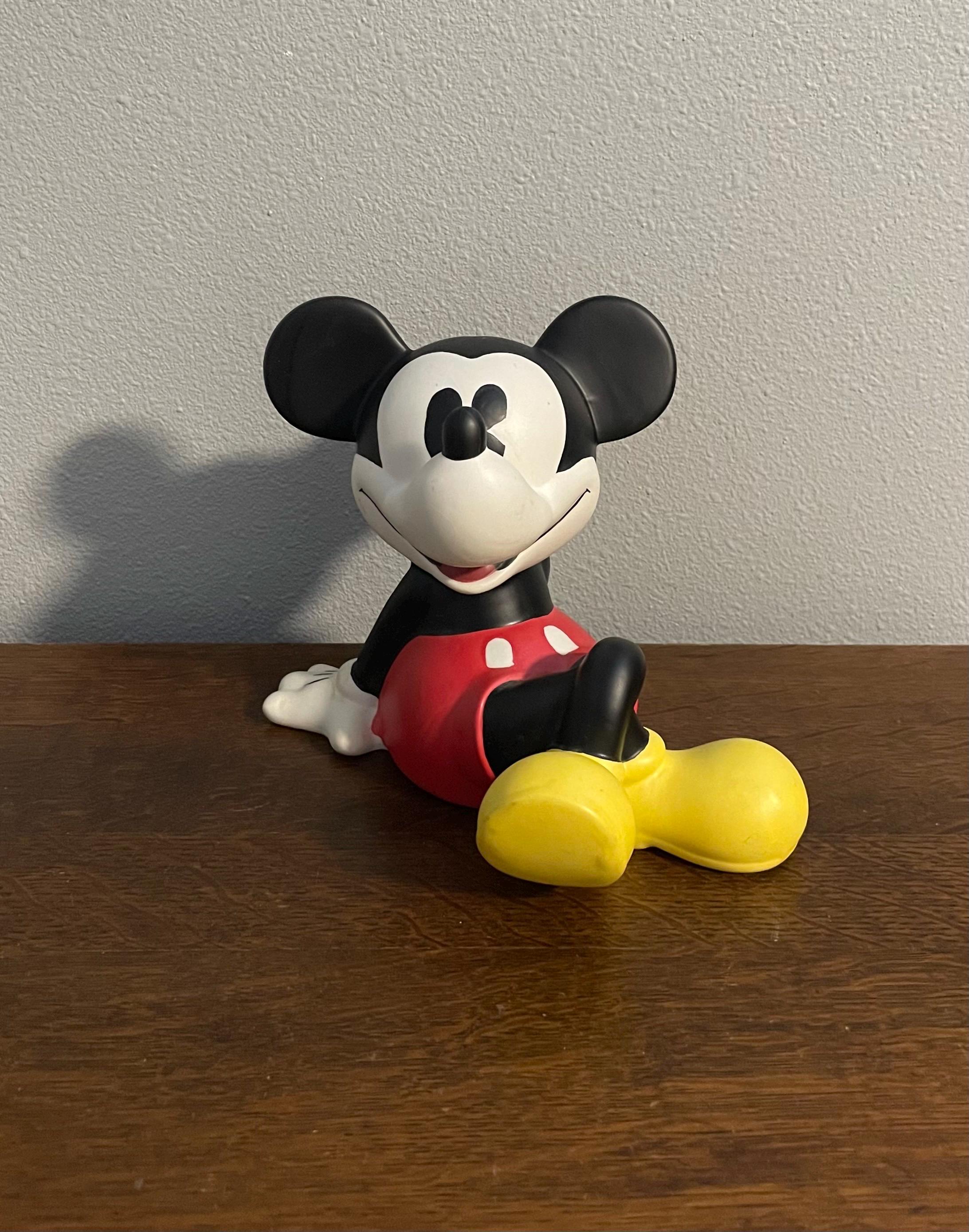 ディズニー　ミッキーマウス 貯金箱 1990年代のエネスコ製セラミック製ミッキーマウス貯金箱
