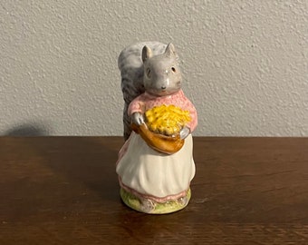 Peter Rabbit- BP2A- Gold Oval Beatrix Potter Figurine- F. Warne