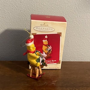 2002 Hallmark Piglet’s First Ride Ornament- Vintage Classic Winnie the Pooh and Piglet Ornament