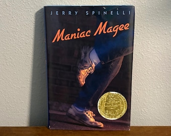 First Edition, Third Printing of Maniac Magee, by Jerry Spinelli- 1991 Newbery Medal Winner