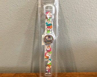 1980's Disney Seven Dwarfs Digital Wristwatch - Snow White and the Seven Dwarfs Disney Digital Watch