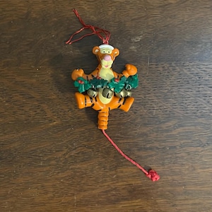 Disney Winnie the Tigger Holiday Ornament- Vintage Tigger Pull String Christmas Ornament