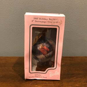 1997 Holiday Barbie Ornament with Ornament Stand