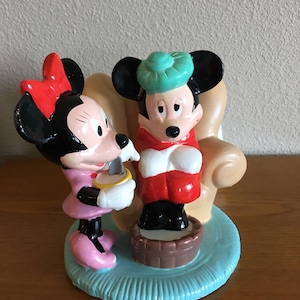 Vintage Mickey and Minnie Mouse Planter- Teleflora Gift Flowers From Mickey Planter- Get Well Flowers
