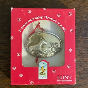 1990’s Lunt Silversmith Classic Winnie the Pooh Ornament- Vintage Lunt Tigger and Roo Ornament