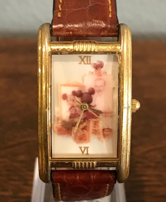 1990’s Disney Parks Gallery Exclusive Limited Edition Mickey Mouse Self Portrait Watch- Vintage Unisex Mickey Mouse Walt Disney Watch