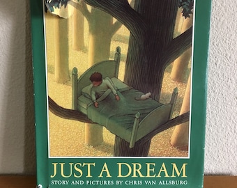 1990 First Edition, Erster Druck von Just a Dream von Chris Van Allsburg