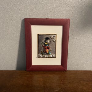 Enamel on Copper Disney Scrooge McDuck Art- Vintage Enamel on Hammered Copper Scrooge McDuck Wall Hanging