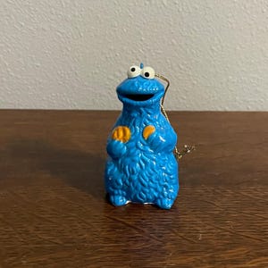 1970’s Sesame Street Cookie Monster Holiday Ornament- Vintage Ceramic Sesame Street Cookie Monster Ornament