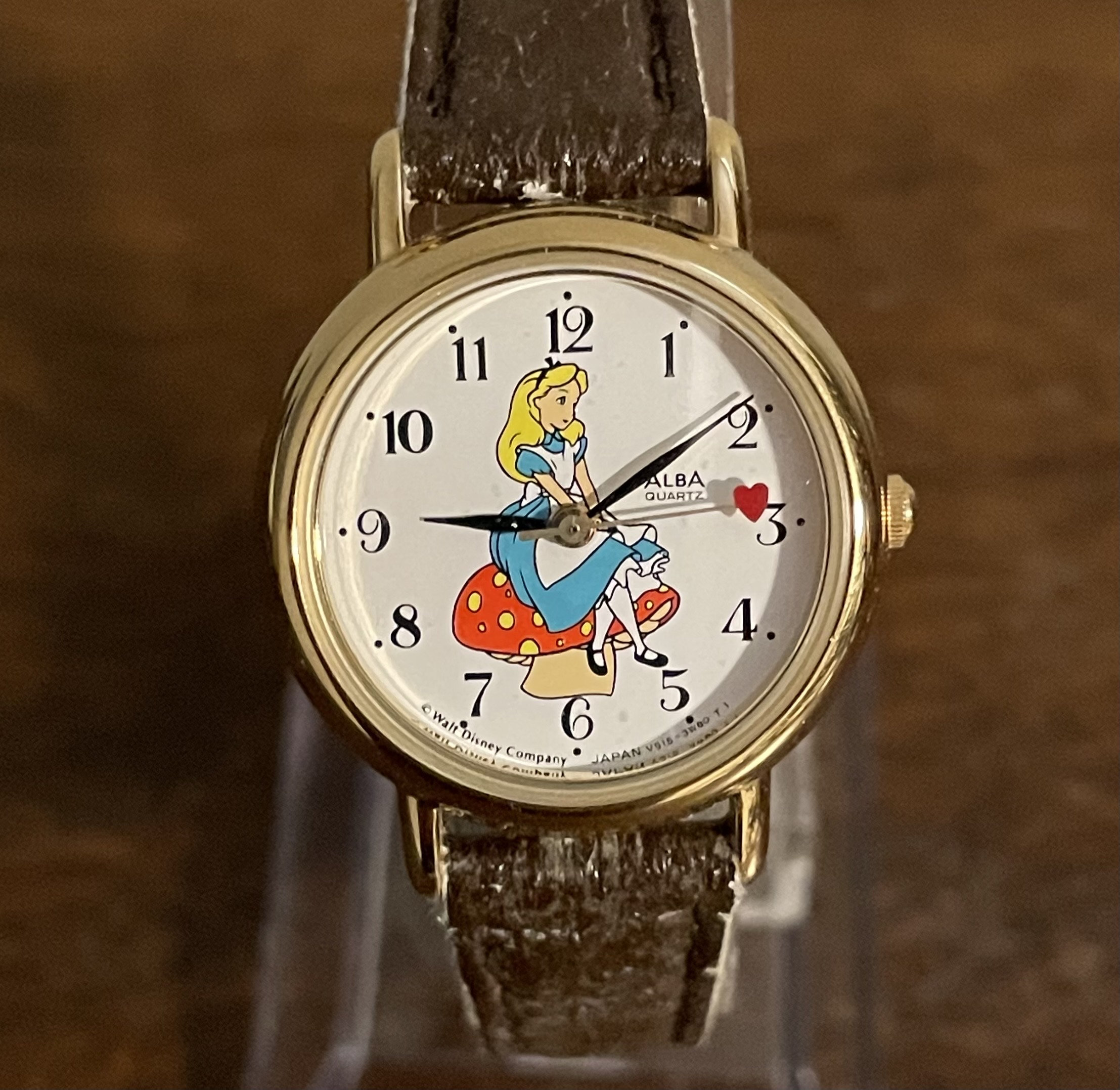 1990's Alba Alice in Wonderland Watch- Vintage Disney Alice on a