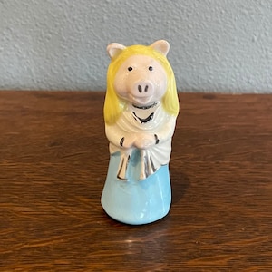 1980’s Hand Painted Miss Piggy Figurine- Vintage Ceramic Muppet Show Miss Piggy Figurine