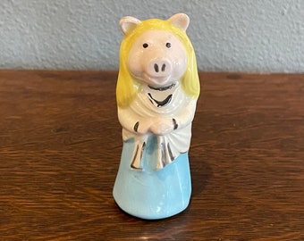 1980's Hand Painted Miss Piggy Figurine- Vintage Ceramic Muppet Show Miss Piggy Figurine