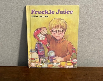 Wöchentliche Reader Ausgabe von Freckle Juice von Judy Blume - Vintage Book Club Edition