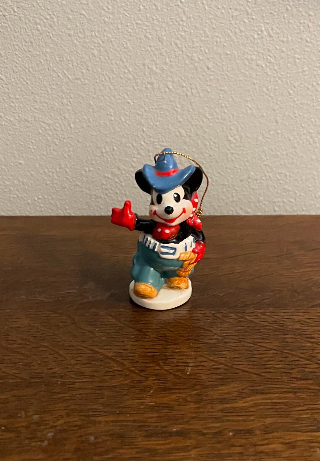 1970's Walt Disney Productions Two Gun Mickey Ornament- Vintage