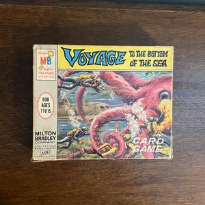 1964 Voyage to the Bottom of the Sea Card Game- Vintage Milton Bradley Voyage to the Bottom of the Sea Game