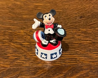 1990's Lenox Disney Thimble Collection- Vintage Mickey Mouse Thimble- Magician Mickey Thimble Figurine