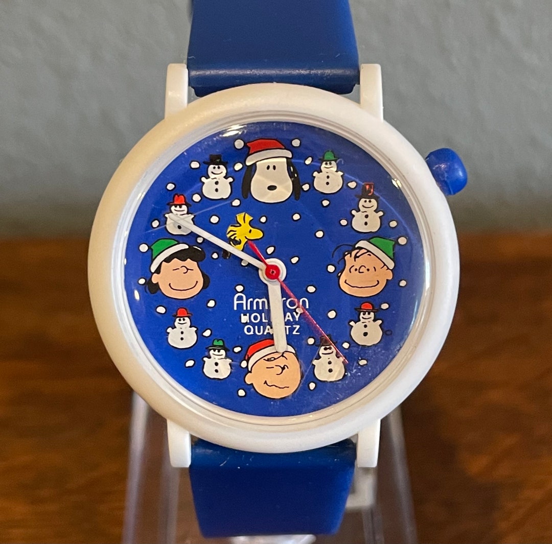 1990's Charlie Brown Christmas Watch Vintage Peanuts Gang Christmas