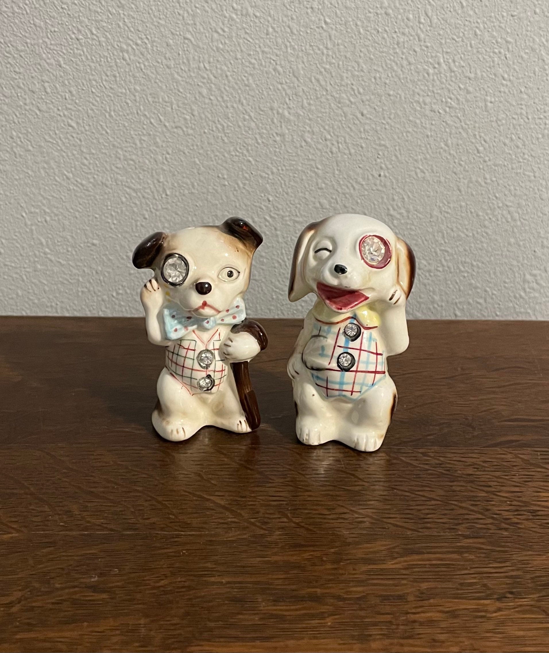   ソルトアンドペッパー　ヴィンテージ 60’s Vintage Old Man and Woman Salt & Pepper Shakers - Made in