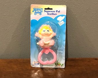 1989 Remco Baby Squeeze Pal Muppet Babies Miss Piggy Teeter