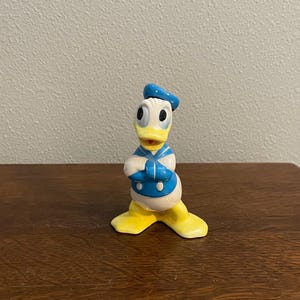 1960&#39;s Donald Duck Figurine- Vintage Donald Duck Figurine by Walt Disney Productions, Japan