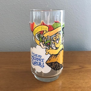1981 The Great Muppet Caper Happiness Hotel Glass- 1981 Muppets Glass- Jim Henson Co. McDonald’s Movie Tie in Water Glass